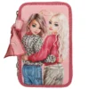 TOPModel 3-Fach Federtasche LEOHEART, Vorderseite mit TOPModel-Print