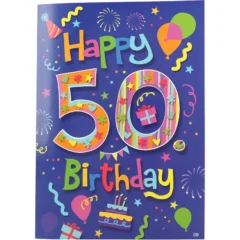 Musikkarte mit Überraschung "Happy 50 Birthday"