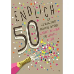 Musikkarte mit Überraschung "Endlich 50"