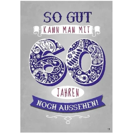 Musikkarte mit Überraschung "60. Geburtstag"