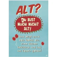 Musikkarte mit Überraschung "Alt?"