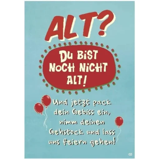 Musikkarte mit Überraschung "Alt?"