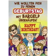 Musikkarte mit Überraschung "Bargeld zum Geburtstag"