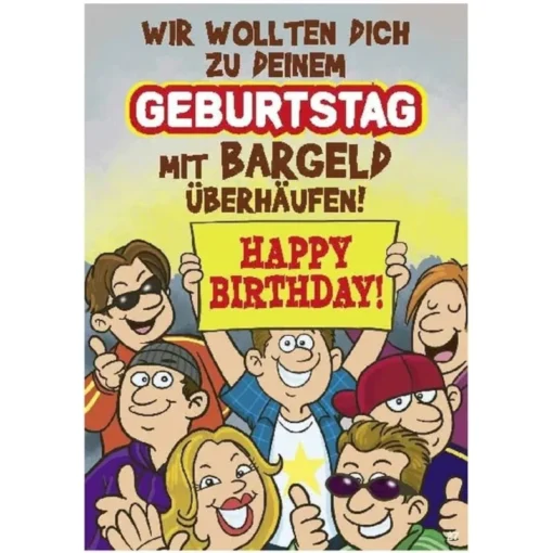 Musikkarte mit Überraschung "Bargeld zum Geburtstag"