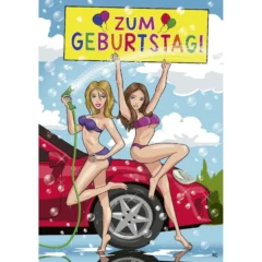 Musikkarte mit Überraschung "Autowäsche"