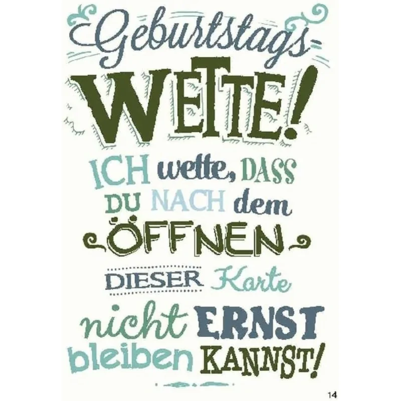 Musikkarte mit Überraschung "Geburtstags-Wette!"