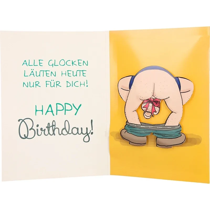 Musikkarte mit Überraschung "Geburtstags-Wette!"