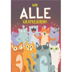 Musikkarte mit Überraschung "Wir alle gratulieren!"