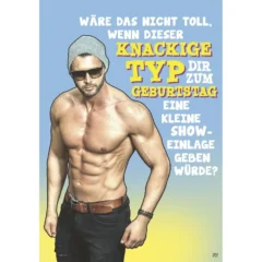 Musikkarte mit Überraschung "Knackiger Typ"
