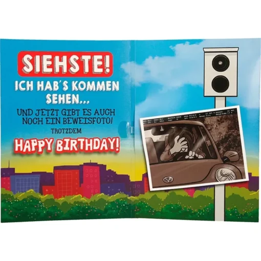 Musikkarte mit Überraschung "Pass auf!"