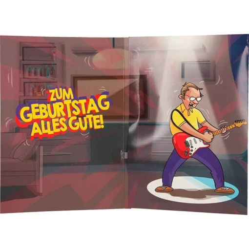 Musikkarte mit Überraschung "Alter Rocker"