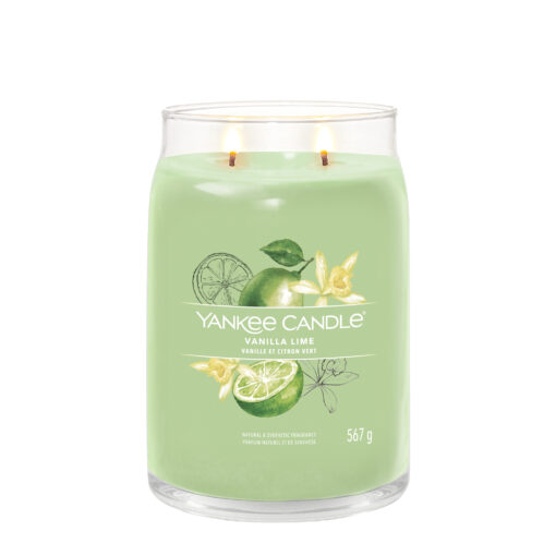 Yankee Candle Duftkerze - Vanilla Lime, großes Glas - brennend