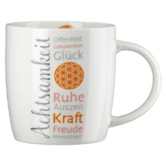 Becher "AchtsamZeit" aus Porzellan