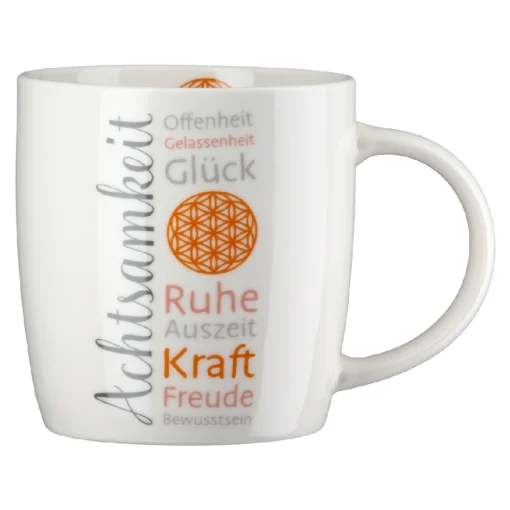 Becher "AchtsamZeit" aus Porzellan