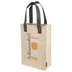 Geschenktasche "AchtsamZeit" aus Filz mit Blume des Lebens
