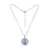 Halskette "Blume des Lebens" mit Schmuckstein Lapislazuli