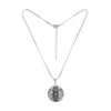 Halskette "Blume des Lebens" mit Schmuckstein Obsidian