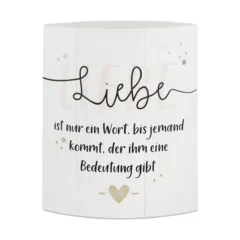 Dekoleuchte "Liebe" aus Papier
