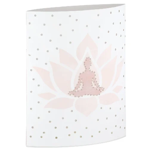 Dekoleuchte "Namaste" aus Papier mit Lotus