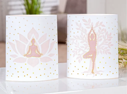 Dekoleuchte "Namaste" aus Papier, Stimmungsbild