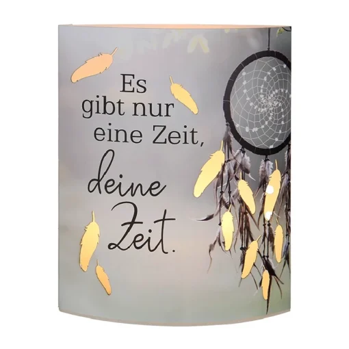 Dekoleuchte "Deine Zeit" aus Papier