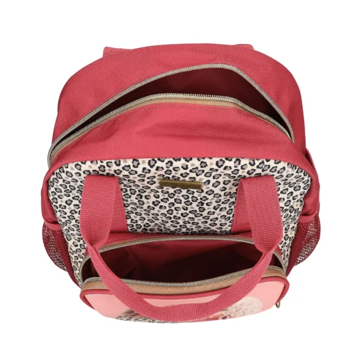 TOPModel Tagesrucksack LEOHEART, von oben mit geöffneten Fächern