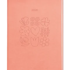Terminplaner 2026 Blumen im Lederlook - Grafik Werkstatt, Cover