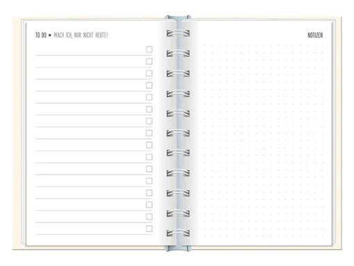 Terminplaner 2026 Hardcover "Glück" - Grafik Werkstatt, Notizen & to-dos