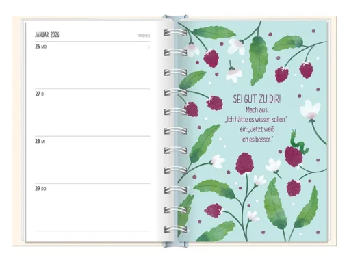 Terminplaner 2026 Hardcover "Glück" - Grafik Werkstatt, Februar