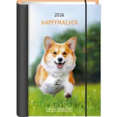 Terminplaner 2026 Hardcover Happymacher - Grafik Werkstatt, Cover