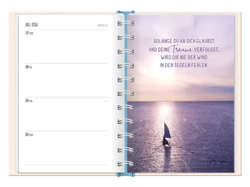 Terminplaner 2026 Hardcover "Meer" - Grafik Werkstatt, August