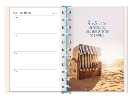 Terminplaner 2026 Hardcover "Meer" - Grafik Werkstatt, September