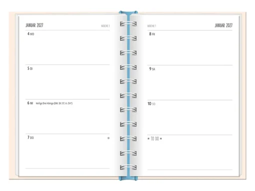 Terminplaner 2026 Hardcover "Meer" - Grafik Werkstatt, Wochenübersicht