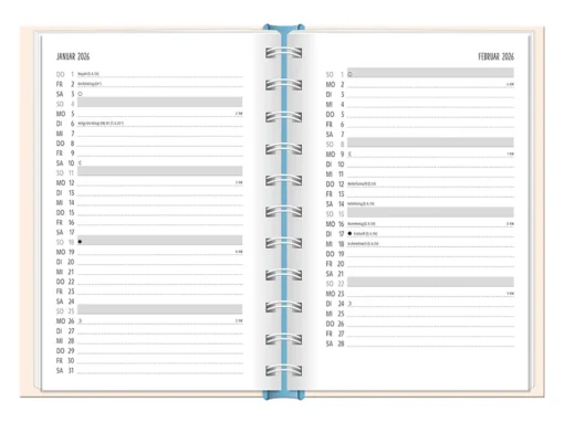 Terminplaner 2026 Hardcover "Meer" - Grafik Werkstatt, Monatsübersicht