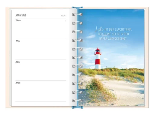 Terminplaner 2026 Hardcover "Meer" - Grafik Werkstatt, März