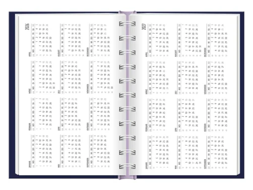Terminplaner 2026 Hardcover "Zeit" - Grafik Werkstatt, Jahresübersicht