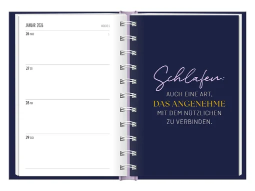 Terminplaner 2026 Hardcover "Zeit" - Grafik Werkstatt, Februar