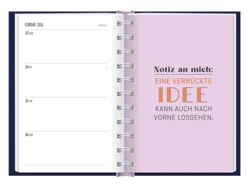 Terminplaner 2026 Hardcover "Zeit" - Grafik Werkstatt, März