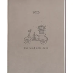 Terminplaner "Mein Jahr" 2026 im Lederlook - Grafik Werkstatt, Cover