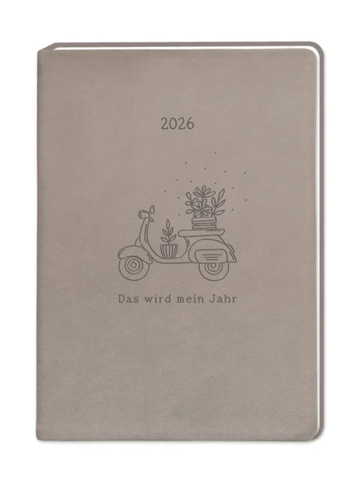Terminplaner "Mein Jahr" 2026 im Lederlook - Grafik Werkstatt, Cover