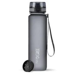 Trinkflasche 720DGREE uberBottle softtouch mit Sieb 1000 ml, Grau