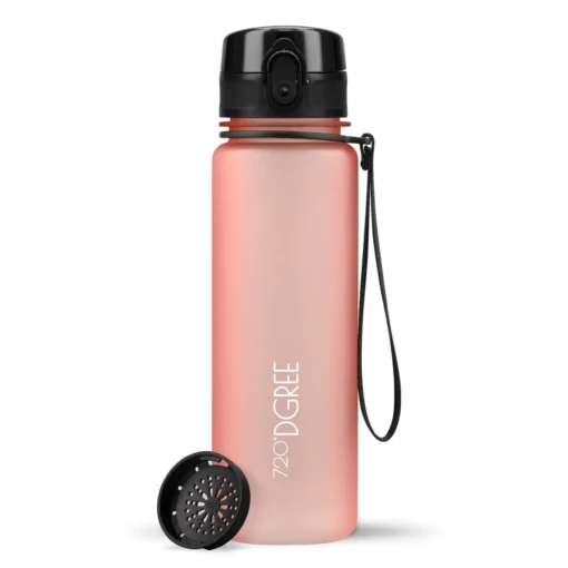 Trinkflasche 720DGREE uberBottle softtouch mit Sieb 500 ml, Pink