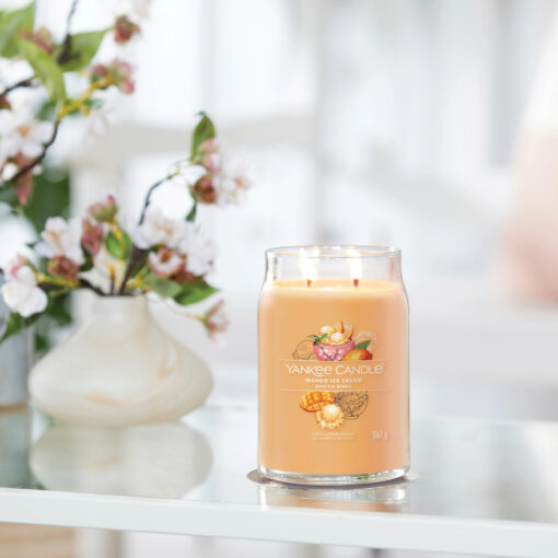 Yankee Candle Duftkerze - Mango Ice Cream, großes Glas - moodshot