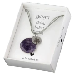 Halskette mit Schmuckstein Amethyst "Lebensbaum"