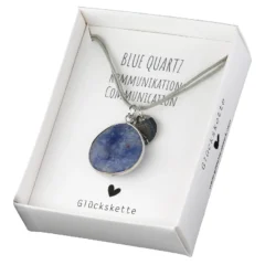 Halskette mit Schmuckstein Blauquarz "Lebensbaum"