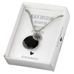 Halskette mit Schmuckstein Obsidian 