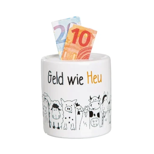 Spardose "Landleben" mit Spruch