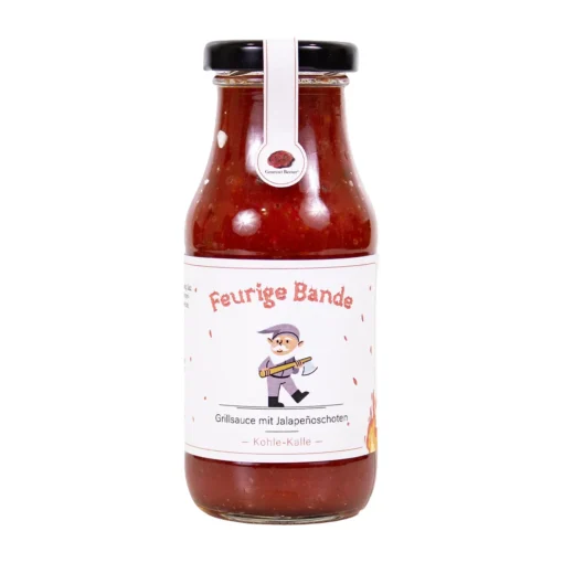 Gourmet Berner® Grillsauce mit Jalapeñoschoten "Feuerige Bande" – Kohle Kalle