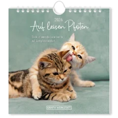 Postkartenkalender "Auf leisen Pfoten" 2026 – Grafik Werkstatt
