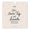 Postkartenkalender "Der beste Tag" 2026 – Grafik Werkstatt